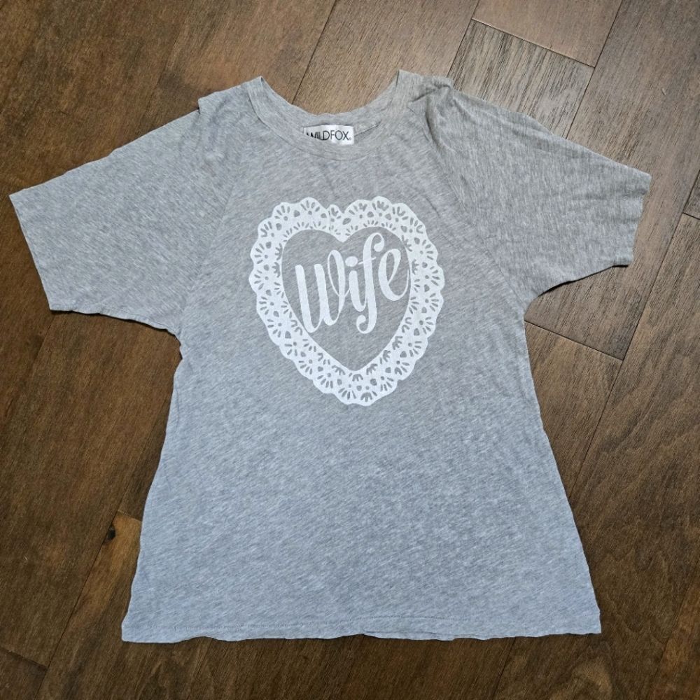 Wildfox WIFE Newlywed Bride T-shirt cotton tee size S